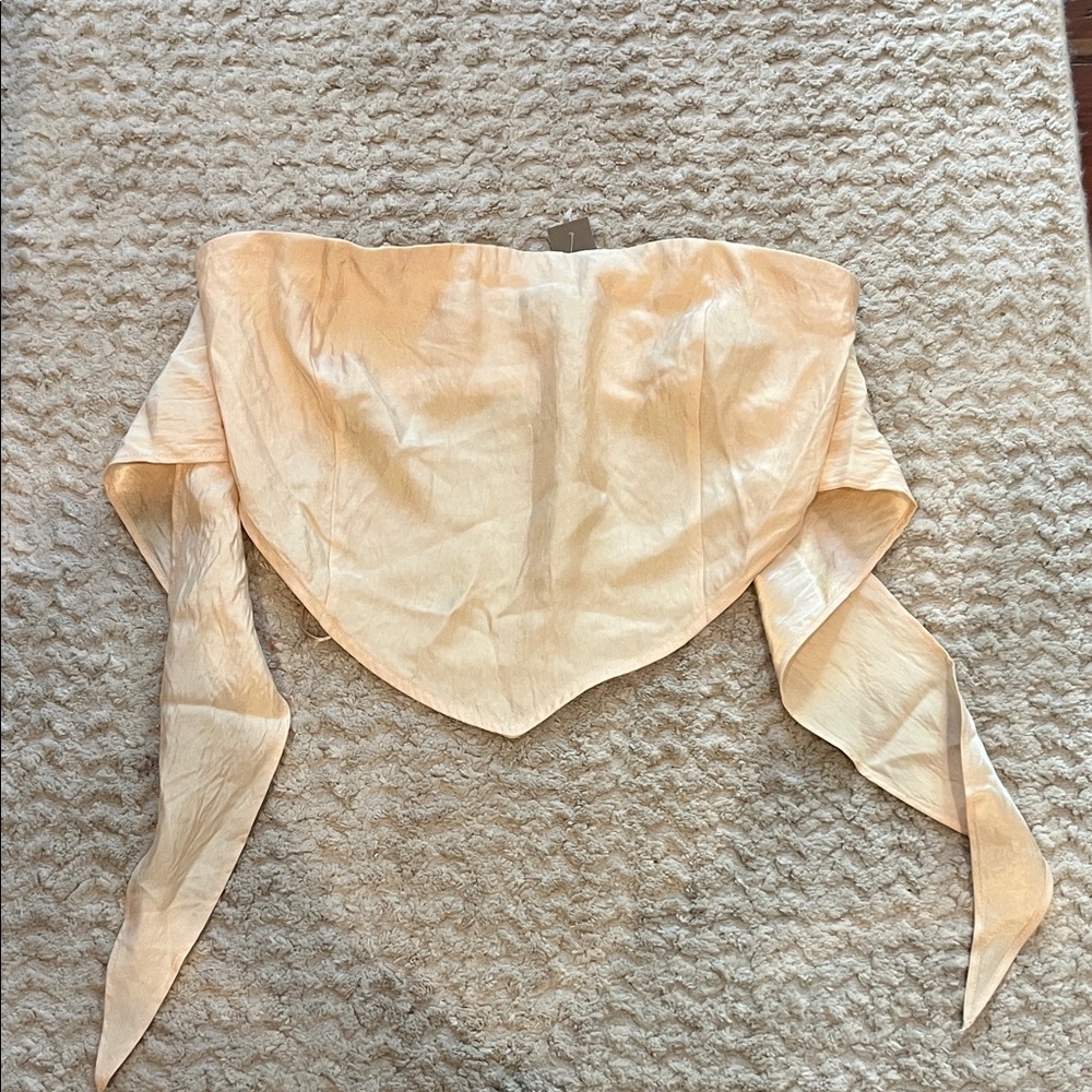 NWT J. Crew Tie Back Tube Top in Textured Satin